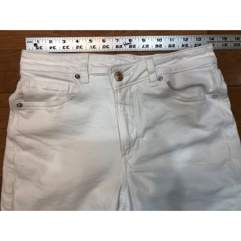 American Eagle Outfitters Stretch Mom Jean White Size 8 Regular - Picture 6 of 11